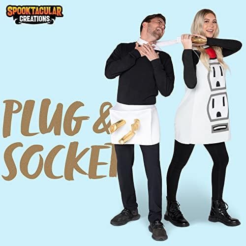 Spooktacular Creations Couple Plug and Socket Halloween Costume for Adults (Large)