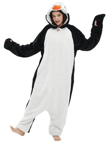 SAMGU Penguin Onesie Adult Halloween Cosplay Costume One Piece Pajamas for Women and Men
