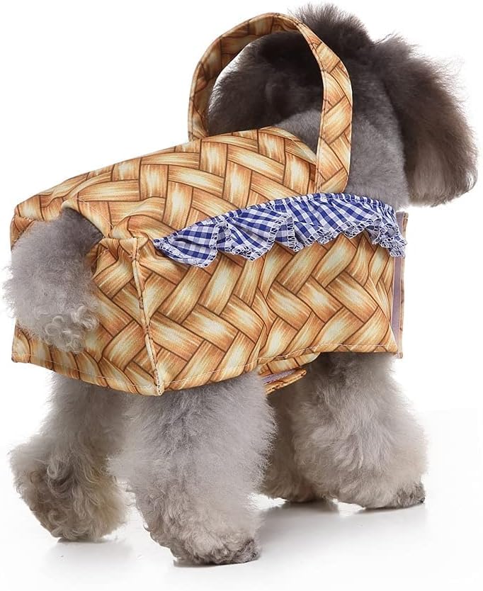 Basket Dog Costume Halloween Dog Costume, Dog Cosplay Costume for Puppy Small Medium Large Dogs