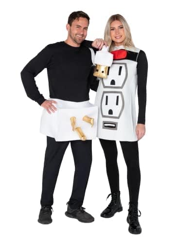 Spooktacular Creations Couple Plug and Socket Halloween Costume for Adults (Large)