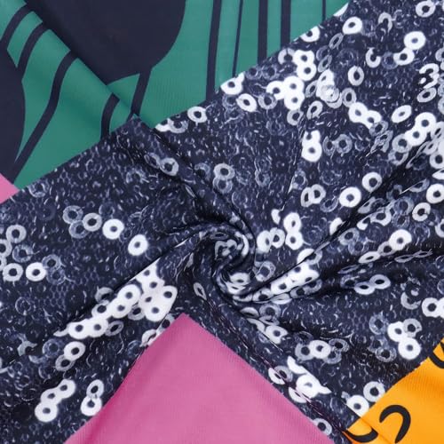 Bemeiren Women Halloween Print Dress Short Sleeve Christmas Adult Sally Cosplay Costume Outfit