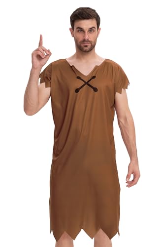 TMSD Halloween Mens Cosplay Adult Costume Brown Tunic L