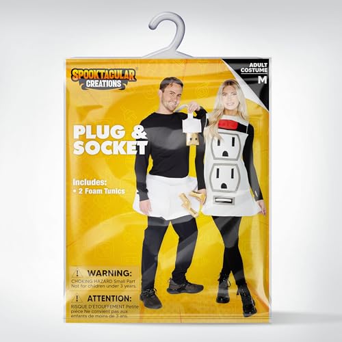 Spooktacular Creations Couple Plug and Socket Halloween Costume for Adults (Large)