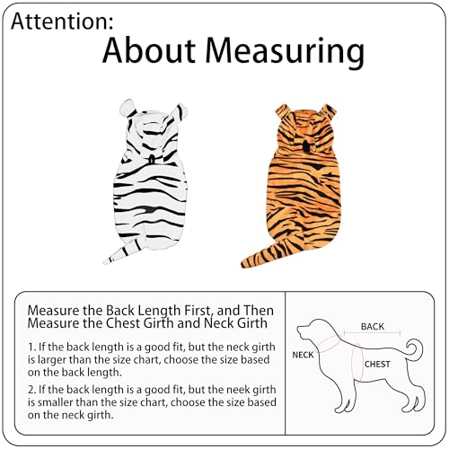 DELIFUR Large Dog Tiger Costume - White Tiger Halloween Costume for Medium Large Dogs Golden Retriever Labrador Rottweiler Cute Hoodie Outfit (White, XX-Large)