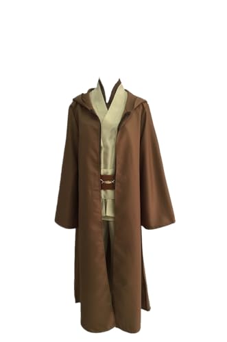 Quenny white soldier dark warrior cosplay Halloween costume,Force Awakens Rey Girl Scavenger Rey costume. (Children Coffee, Medium(140/7-8Y))