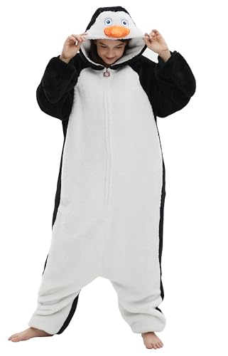 SAMGU Penguin Onesie Adult Halloween Cosplay Costume One Piece Pajamas for Women and Men