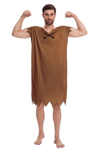 TMSD Halloween Mens Cosplay Adult Costume Brown Tunic L
