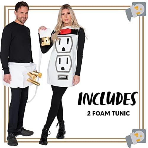 Spooktacular Creations Couple Plug and Socket Halloween Costume for Adults (Large)