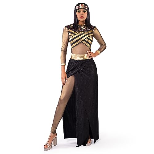 Spooktacular Creations Women Queen Cleopatra Dress Costume Set with cleopatra accessories for Adult Halloween Costume-Small