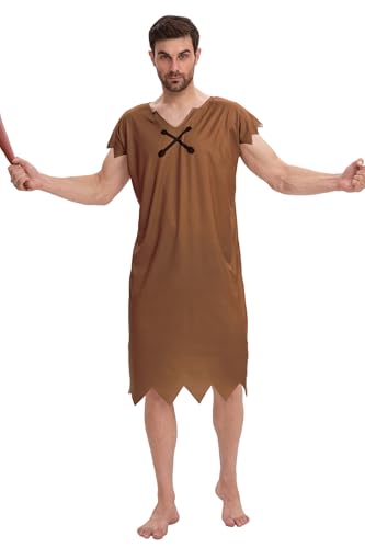 TMSD Halloween Mens Cosplay Adult Costume Brown Tunic L