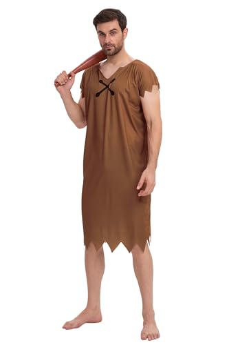 TMSD Halloween Mens Cosplay Adult Costume Brown Tunic L