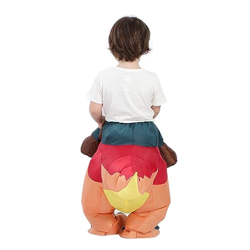 HSCTEK Inflatable Dinosaur Costume Baby Boys Girls, Blow Up Riding Trex Cosplay Kids Toddler, Ride On Dino Halloween Costume Children
