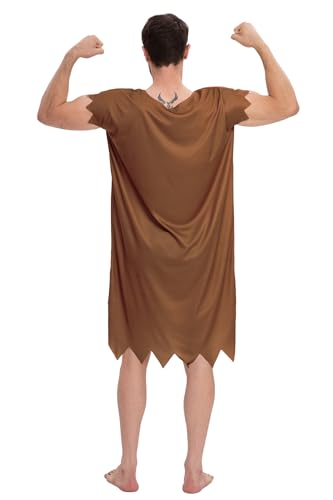 TMSD Halloween Mens Cosplay Adult Costume Brown Tunic L