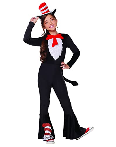 Spirit Halloween Dr. Seuss The Cat in the Hat Kids Bell Bottom Costume | Officially licensed | Kids and Teens Halloween Costumes -XL