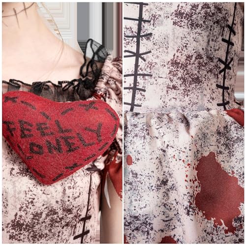 Spooktacular Creations Halloween Kids Voodoo Costume, Voodoo Doll Dress Costume for Girls Halloween Dress up (X-Large(12-14 yrs))