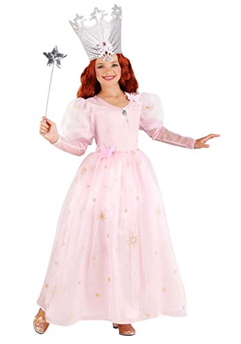 Kid's Wizard of Oz Glinda The Good Witch Cosplay Dress Costume - Girl's Wizard of Oz Glinda Costume & Tiara L Multicolor