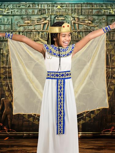 Liitrsh Halloween Cos Egyptian Costume Set Egyptian Dress for Girls Egyptian Costume Queen Accessories