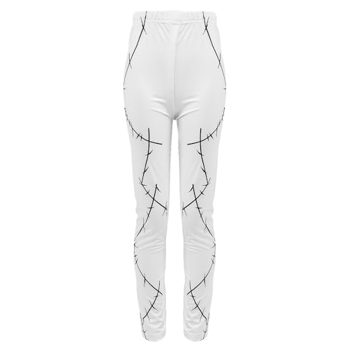 shyhand Sally Costume for Girls Kids Nightmare Before Christmas Dress Wig Pants Accessories Sally Cosplay Outfit 3-12 Years