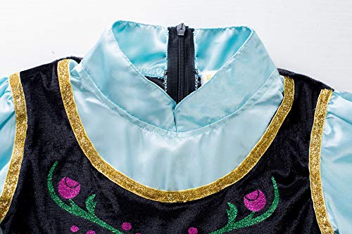 Funna Princess Costume for Toddler Girls Fancy Dress Party with Accessories Blue, 10 Years