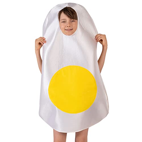 Hqroidd Steak Costume Funny Realistic Meat Outfit Adult Unisex Food Cosplay Suit Novelty Gifts for Halloween (Egg Costume, One Size)