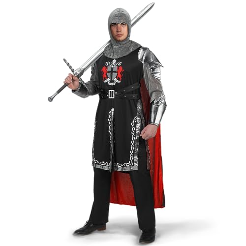 Spooktacular Creations Medieval Knight Costume Men for Adult Halloween Costumes, Dragon Knight Costume for Party Events-XXL