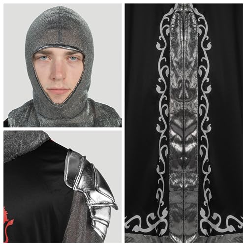 Spooktacular Creations Medieval Knight Costume Men for Adult Halloween Costumes, Dragon Knight Costume for Party Events-XXL