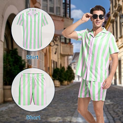 ZOKJFDK Men Costume for Adult Men Cosplay Beach Costumes Suits Shirt Shorts Outfits Men Doll Costume for Halloween Party (X-Small)