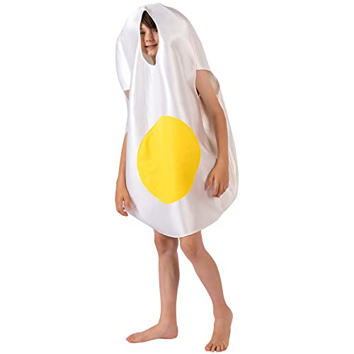 Hqroidd Steak Costume Funny Realistic Meat Outfit Adult Unisex Food Cosplay Suit Novelty Gifts for Halloween (Egg Costume, One Size)