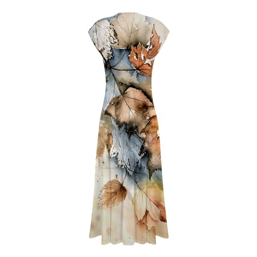 Dress for Women Short Sleeve V Neck High Waisted Dresses for Hallow Party Flowy Boho Beach Dress Cute Halloween Costumes