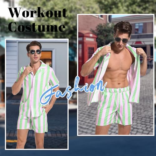 ZOKJFDK Men Costume for Adult Men Cosplay Beach Costumes Suits Shirt Shorts Outfits Men Doll Costume for Halloween Party (X-Small)