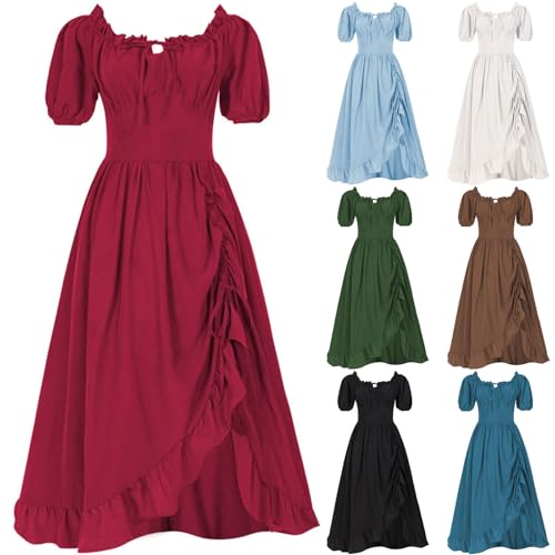 Astreeas Womens Renaissance Costumes Medieval Chemise Dress Victorian Irish Peasant Dress Ren Faire Costume