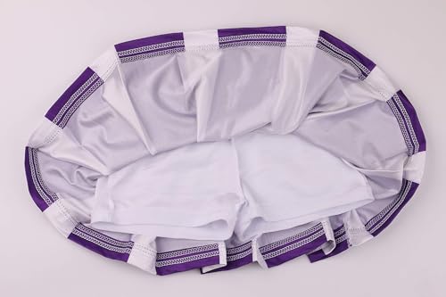 yolsun Cheerleader Costume Outfit for Girls Halloween Cosplay Christmas Gift for Kids (Purple,6-7 Years)