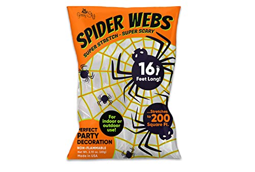 Spider Web, 200 Square Ft, Halloween Decorations, Spider Webs (200 Square Feet) (Packaging Artwork May Vary)…