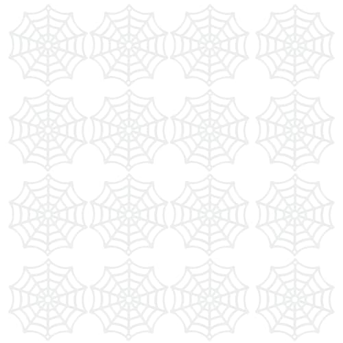 ULTNICE Halloween Plastic Cobweb, Halloween Spider Web Holiday Accessories for Halloween Decoration 50Pcs (Luminous)