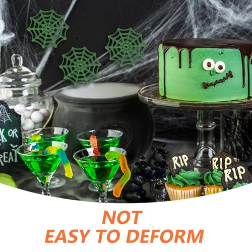 ULTNICE Halloween Plastic Cobweb, Halloween Spider Web Holiday Accessories for Halloween Decoration 50Pcs (Luminous)