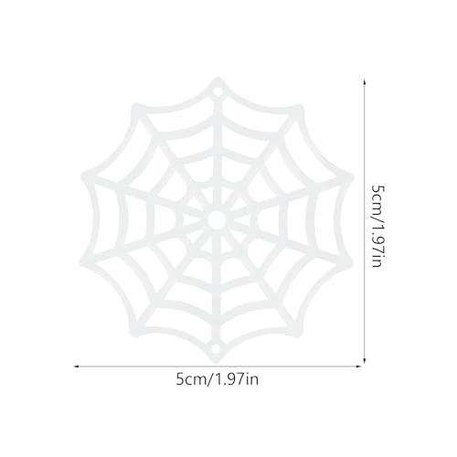 ULTNICE Halloween Plastic Cobweb, Halloween Spider Web Holiday Accessories for Halloween Decoration 50Pcs (Luminous)