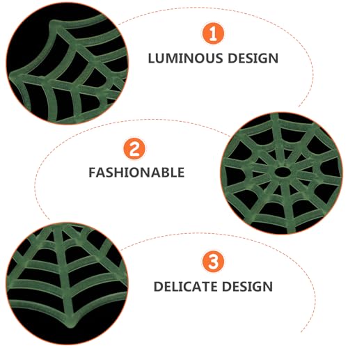 ULTNICE Halloween Plastic Cobweb, Halloween Spider Web Holiday Accessories for Halloween Decoration 50Pcs (Luminous)