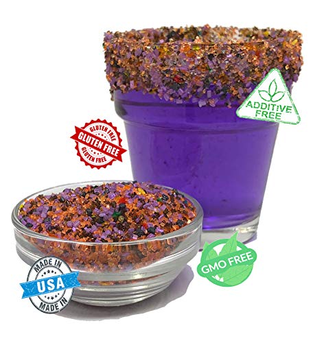 Snowy River Halloween Cocktail Sugar - Kosher All Natural Halloween Cocktail Rimmer and Coffee Rimmer (Halloween, 8oz Bag)