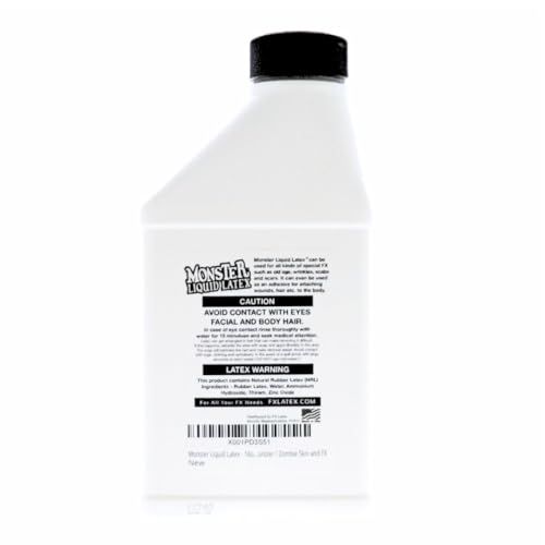 Monster Liquid Latex - Dries CLEAR - Creates Zombie Skin and FX