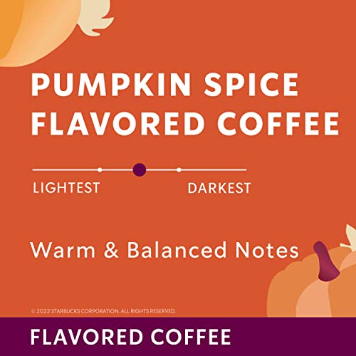 Starbucks Flavored Ground Coffee, Pumpkin Spice Flavored Coffee, Limited Edition Seasonal Ground Coffee, Warm & Balanced Notes, 11-Ounce Bag (Pack of 1)