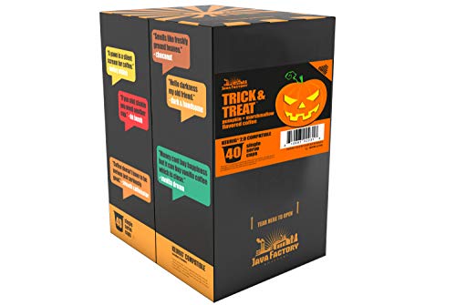 Java Factory Coffee Pods Pumpkin and Marshmallow Flavored Coffee Compatible with K Cup Brewers Including 2.0, Trick and Treat, 40 Count