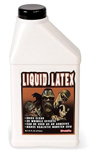 KANGAROO Liquid Latex Makeup - Face and Body SFX Makeup, Halloween Makeup, Zombie Makeup, Fake Scar, Fake Wound, Fake Injury Makeup Movie Special Effects,16 Oz Pint Professional Grade