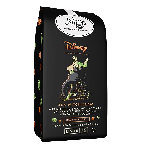 Joffrey's Coffee - Disney Sea Witch Brew, Disney Specialty Coffee Collection, Flavor Notes of Caramelized Sugar, Dark Chocolate, & Vanilla, Medium Roast, Brew or French Press (Whole Bean, 11oz)