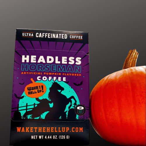 Wake The Hell Up! Headless Horseman Pumpkin Flavored Coffee Pods For K-Cup Compatible Brewers | 12 Count, 2.0 Compatible Pods