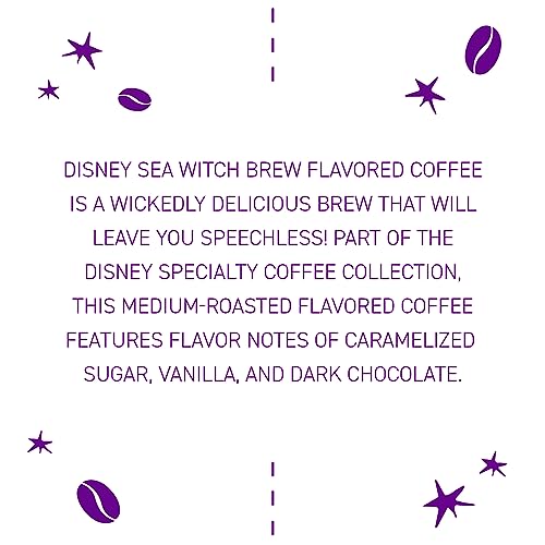 Joffrey's Coffee - Disney Sea Witch Brew, Disney Specialty Coffee Collection, Flavor Notes of Caramelized Sugar, Dark Chocolate, & Vanilla, Medium Roast, Brew or French Press (Whole Bean, 11oz)