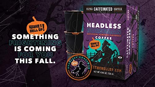 Wake The Hell Up! Headless Horseman Pumpkin Flavored Coffee Pods For K-Cup Compatible Brewers | 12 Count, 2.0 Compatible Pods