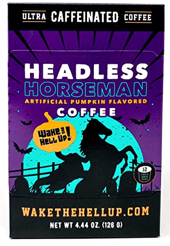 Wake The Hell Up! Headless Horseman Pumpkin Flavored Coffee Pods For K-Cup Compatible Brewers | 12 Count, 2.0 Compatible Pods