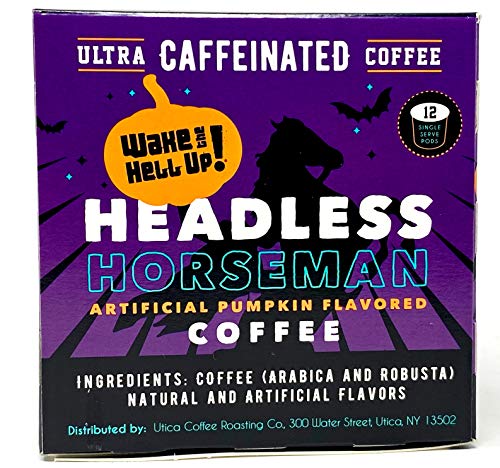 Wake The Hell Up! Headless Horseman Pumpkin Flavored Coffee Pods For K-Cup Compatible Brewers | 12 Count, 2.0 Compatible Pods