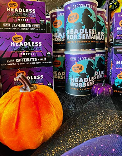 Wake The Hell Up! Headless Horseman Pumpkin Flavored Coffee Pods For K-Cup Compatible Brewers | 12 Count, 2.0 Compatible Pods