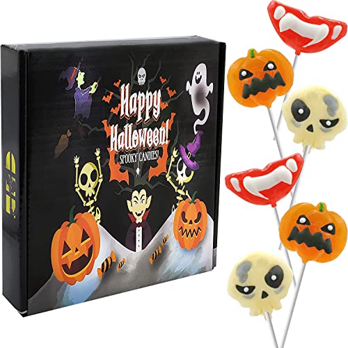 Fruidles Halloween Lollipop Suckers Candy, Spooky Candies, Great for Halloween Goody Bag Fillers, Individually Wrapped (24-Pack)